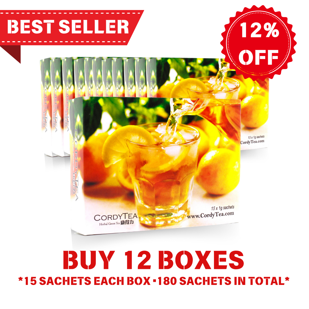 C. CordyTea x 12 Boxes (12% bulk discount) – CORDY TEA